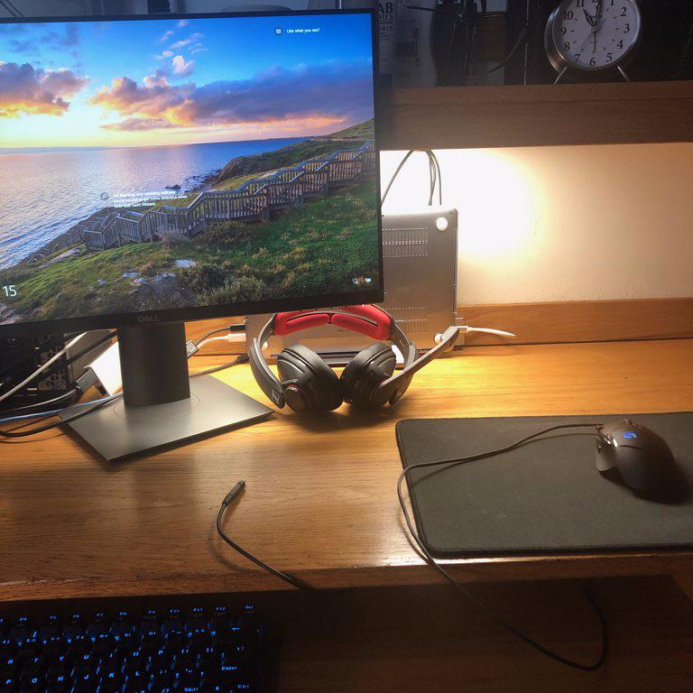 My gaming setup with a MacBook and an external graphics card.